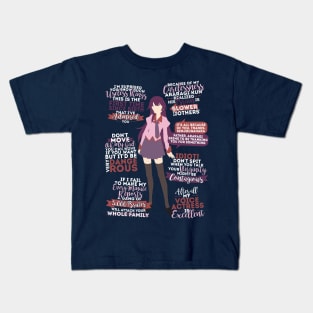 Senjougahara Hitagi Quotes Kids T-Shirt